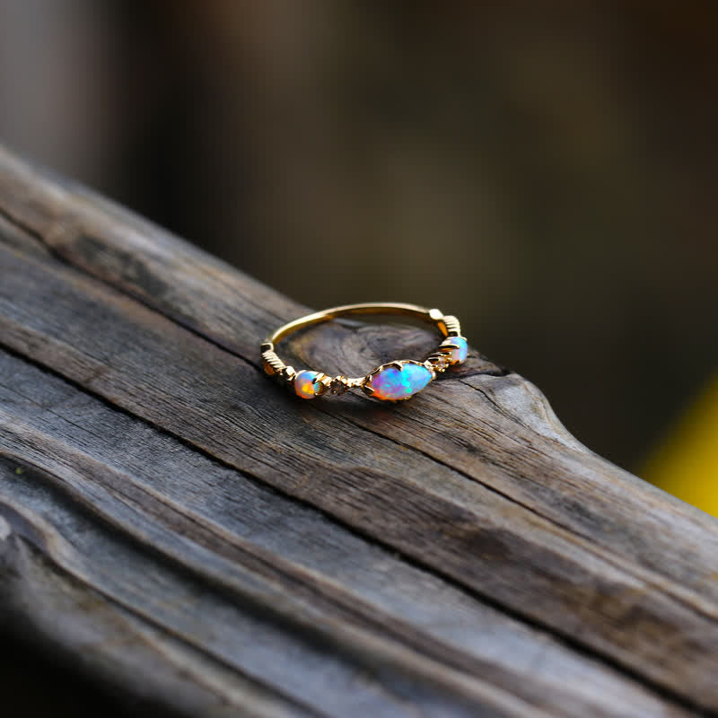 Isabella - Vintage Opal Ring of Love and Sincerity for Women