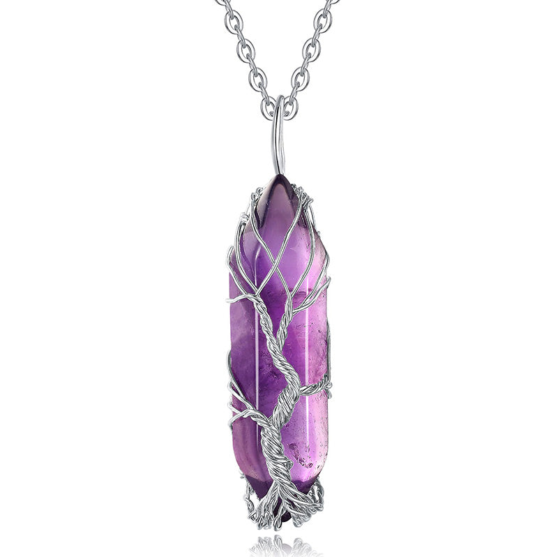 Elara - Tree of Life Crystal Gemstone Necklace for Women