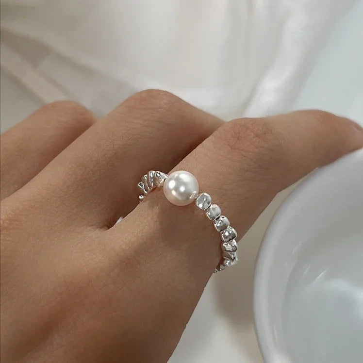 Stella - Galaxy Adjustable Pearl Ring for Women