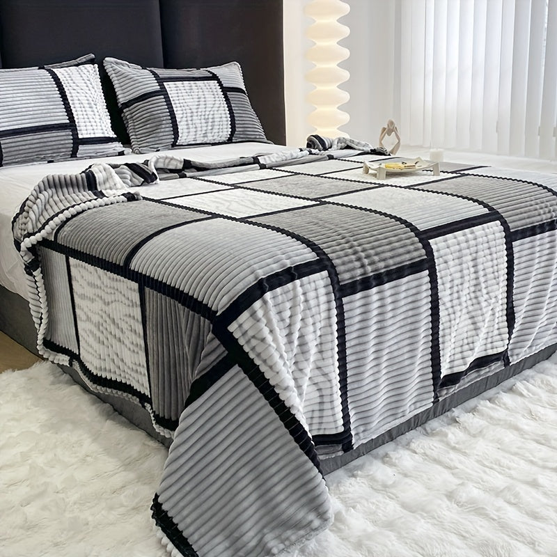 Plush Striped Blanket - Soft Luxe Comfort