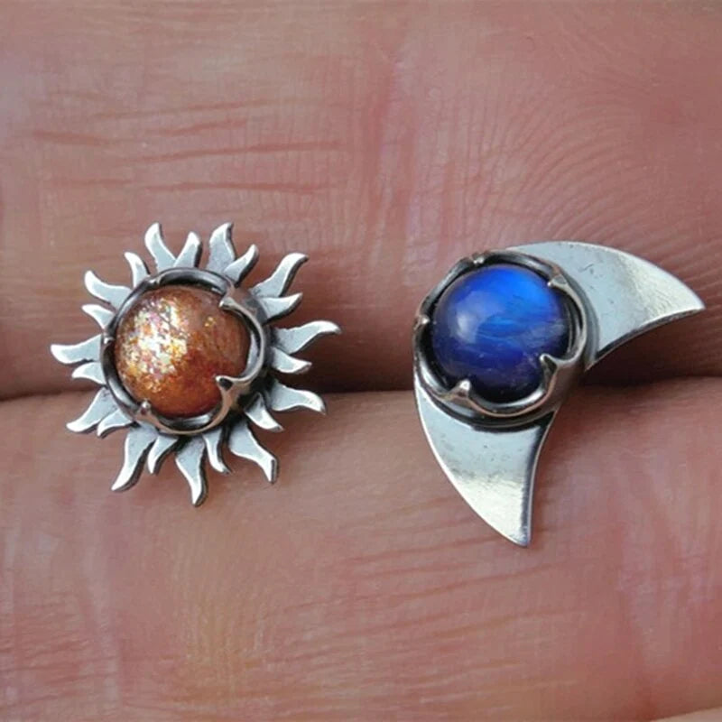 Sunshine and Stars - Enchanting Sun and Moon Earrings for Women
