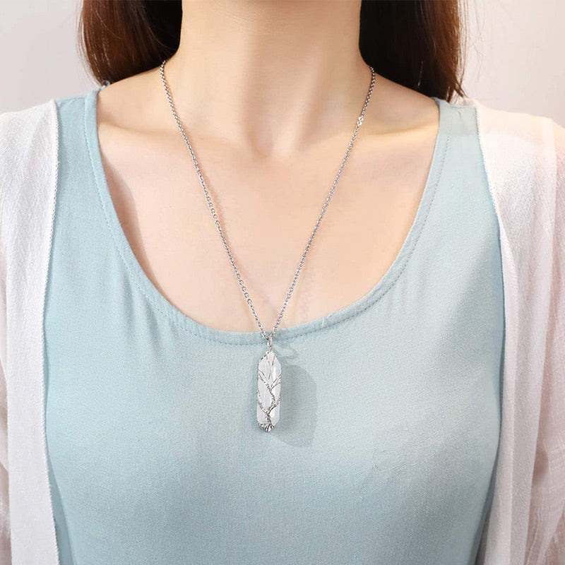 Elara - Tree of Life Crystal Gemstone Necklace for Women