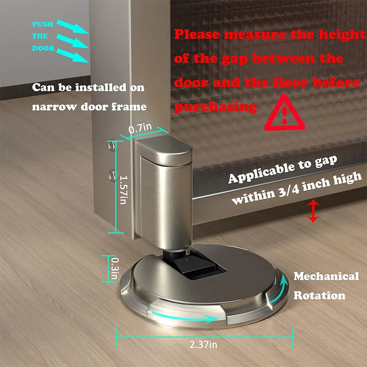Mechanical Door Stopper - Stylish Metal Stop