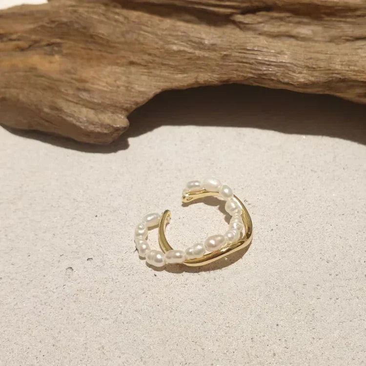 Ivy - Double-Layer Pearl Ring for Women