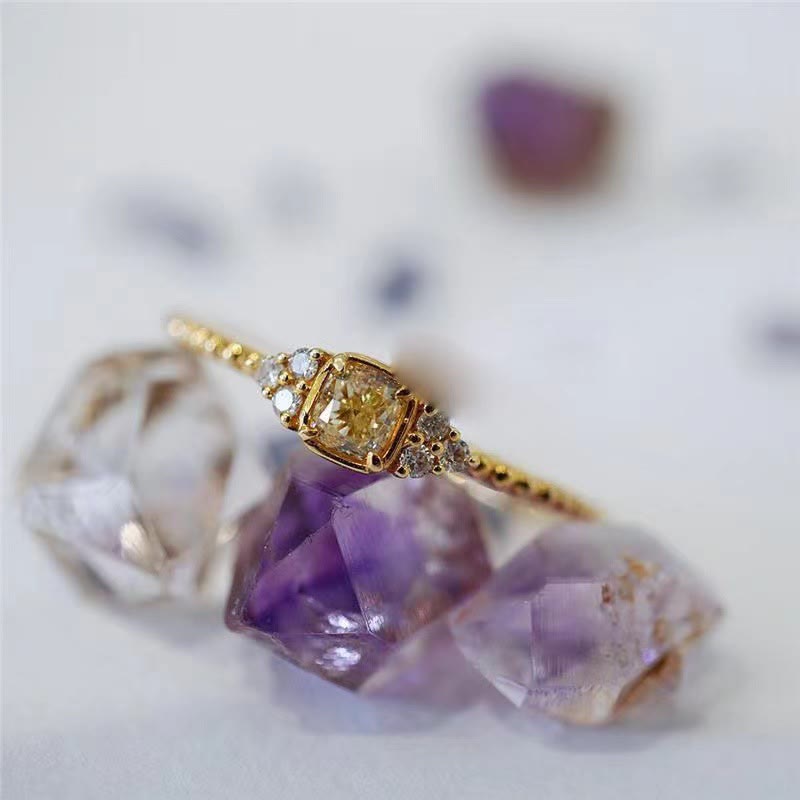 Alina - Natural Citrine Gemstone Ring for Women