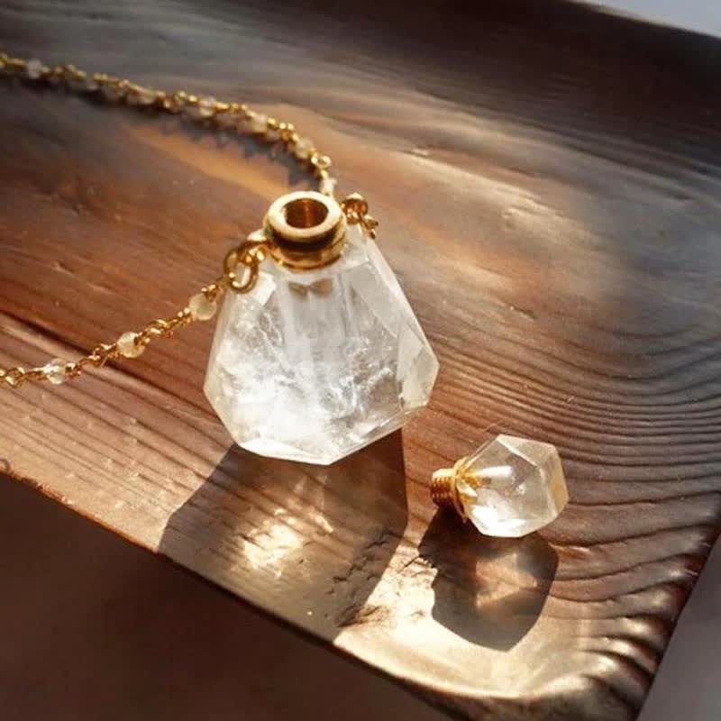 Iris - Crystal Perfume Bottle Necklace for Women