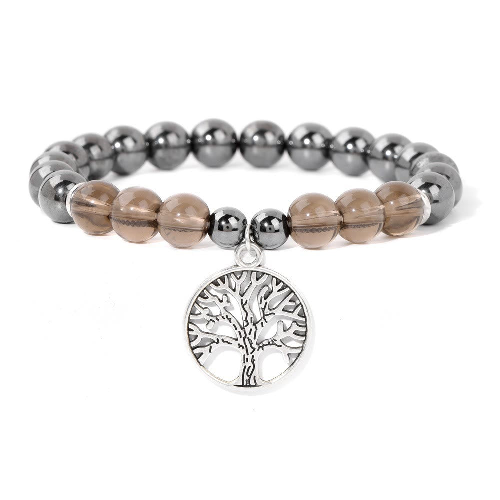 Mila Tree of Life Bracelet - Natural Crystal Beaded Bracelet with Tree of Life Charm