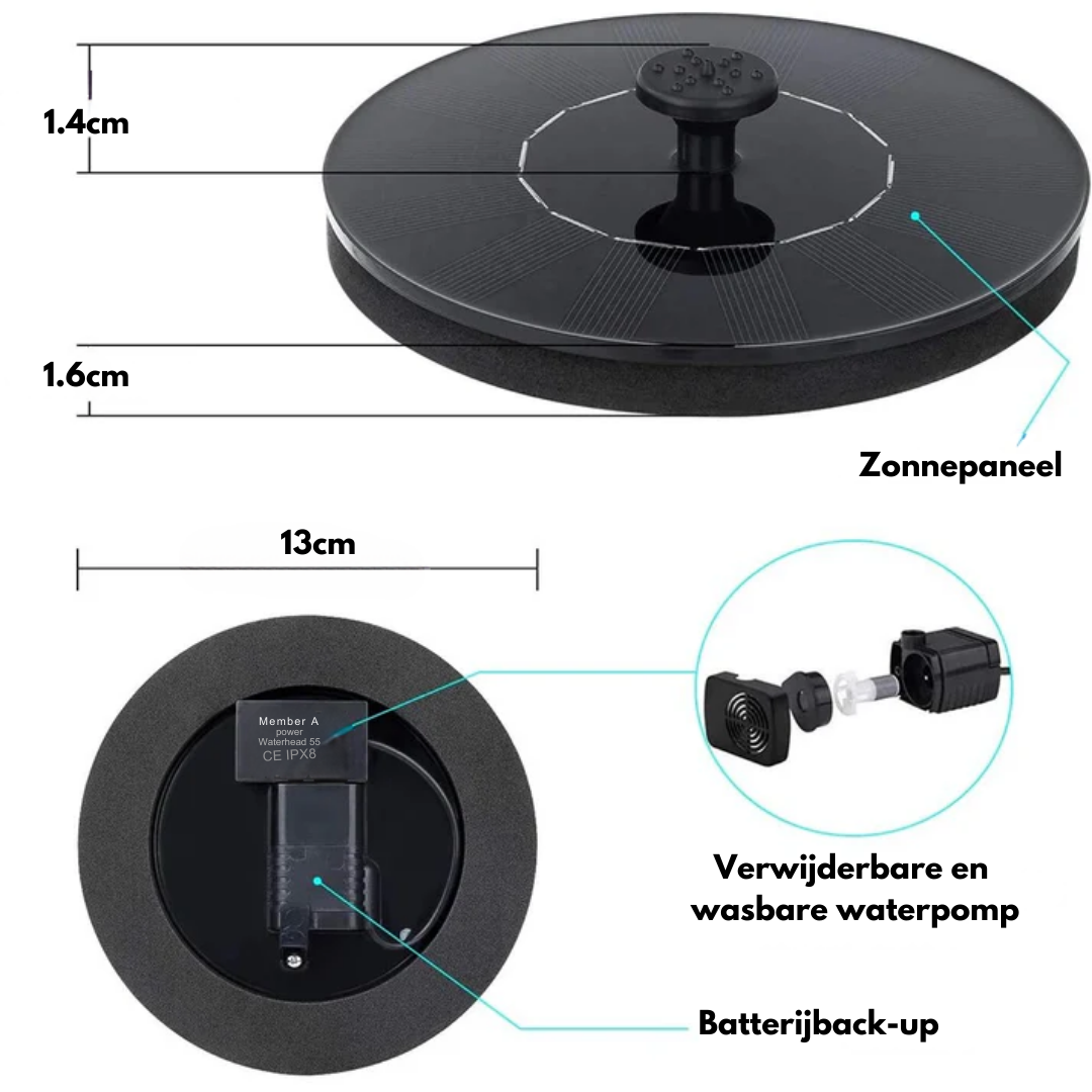 TranquilFlow - Solar Garden Fountain