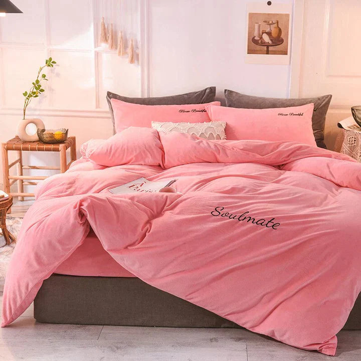 SilkCloud Fleece Duvet Cover - Cozy Bedding Set