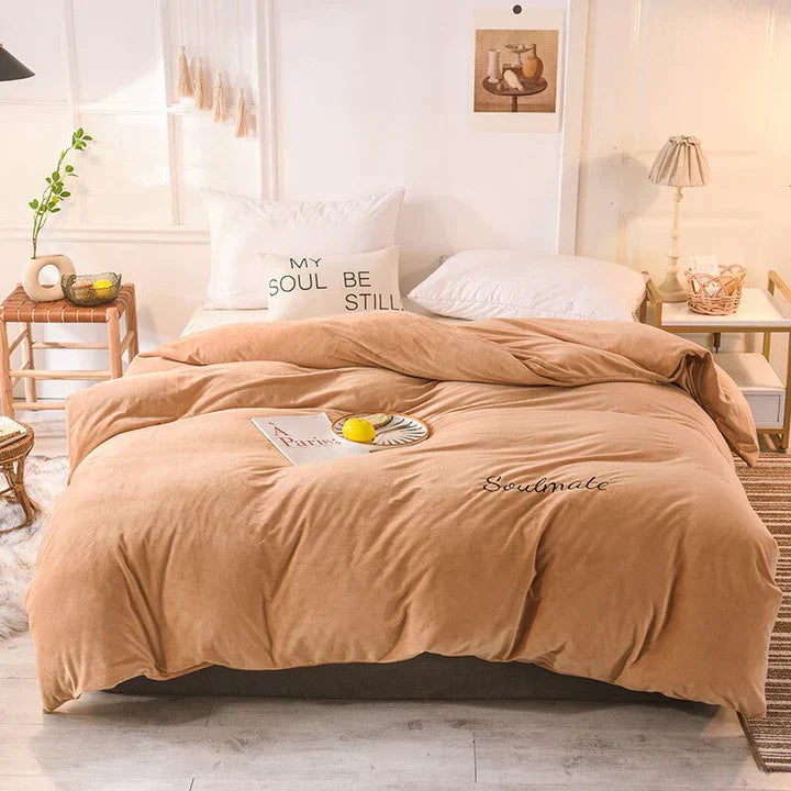 SilkCloud Fleece Duvet Cover - Cozy Bedding Set