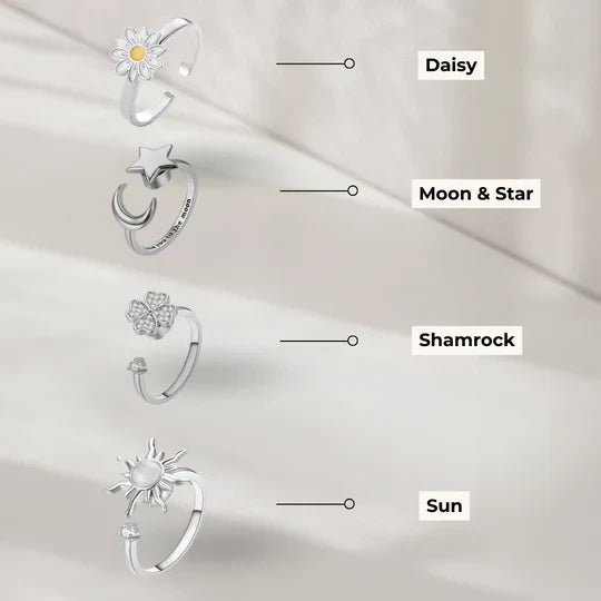 CalmRing Nua - Sterling Silver Anti-Anxiety Fidget Ring