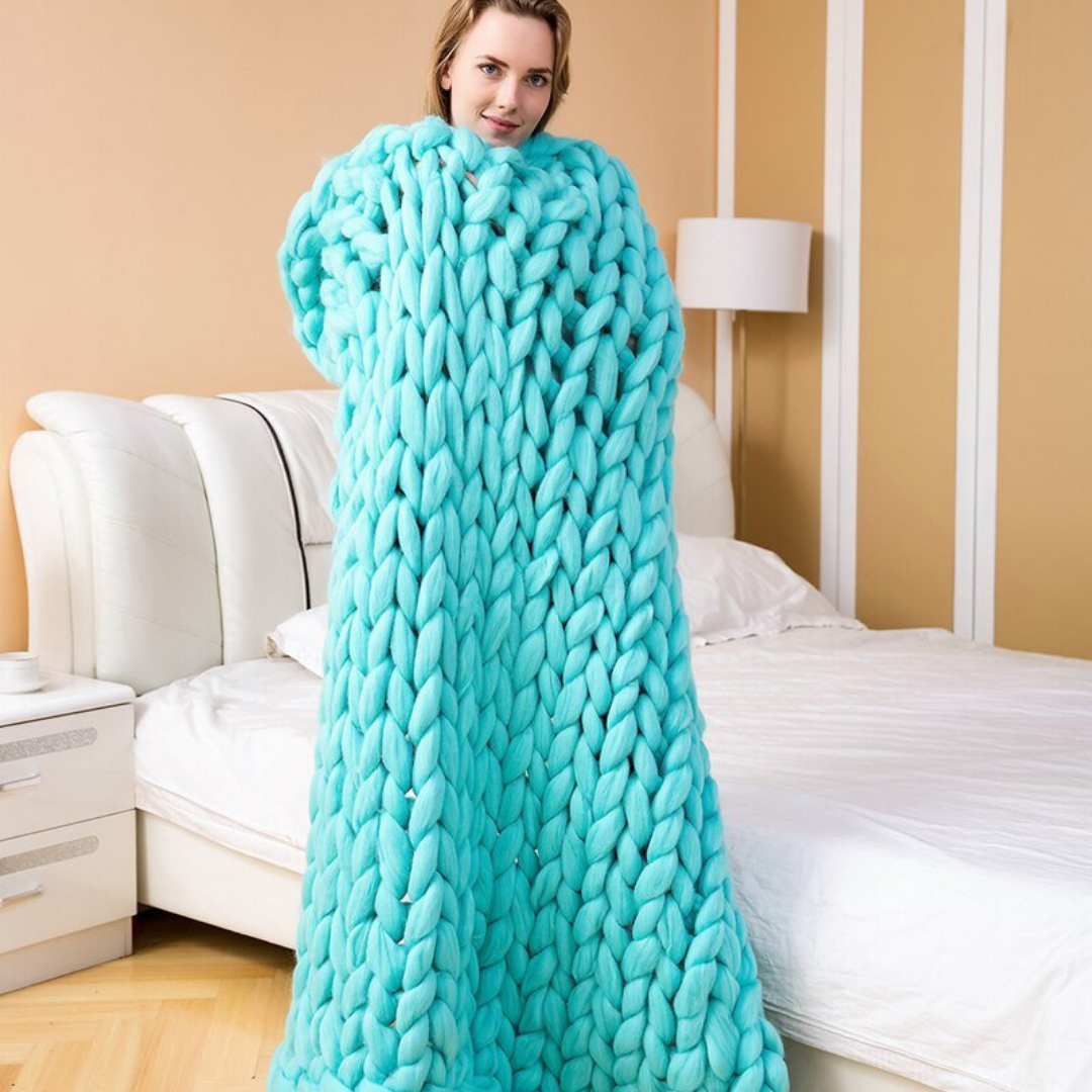 WinterVibe DIY Blanket - Cozy Chunky Knit Kit for Winter