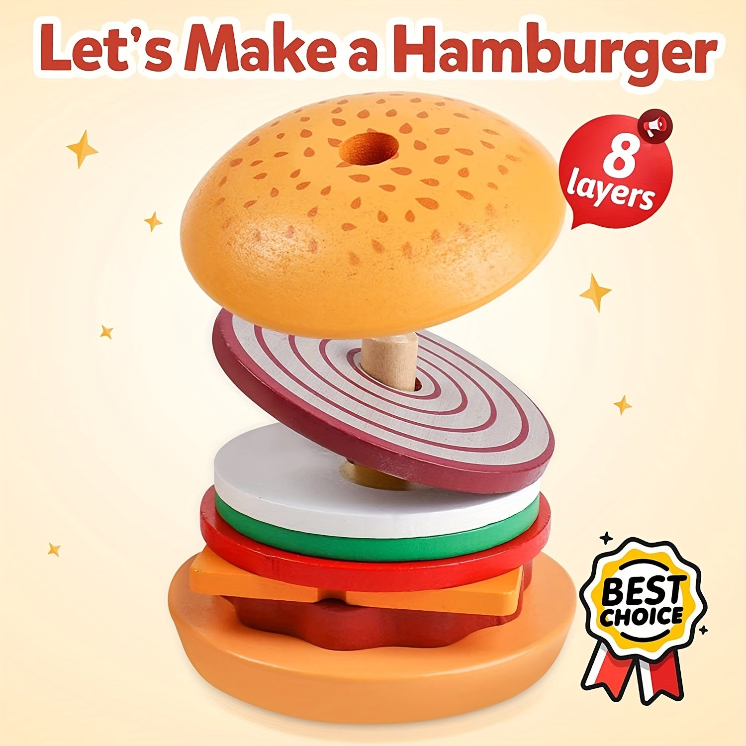 BurgerBuilders - Montessori Stacking Toy