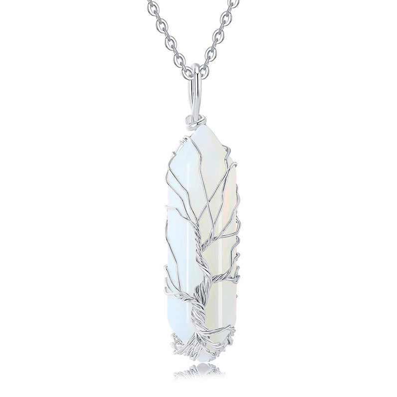 Elara - Tree of Life Crystal Gemstone Necklace for Women