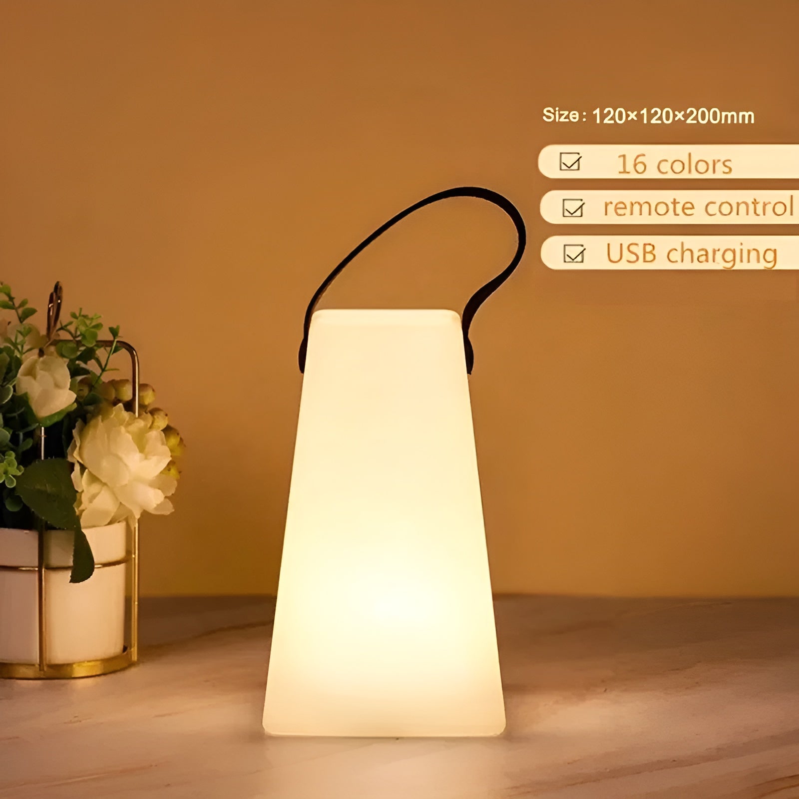 LuminaGlow Portable LED Lamp - Waterproof RGB Outdoor Light