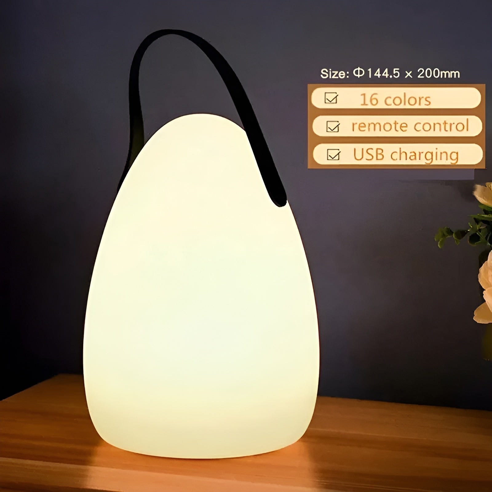 LuminaGlow Portable LED Lamp - Waterproof RGB Outdoor Light