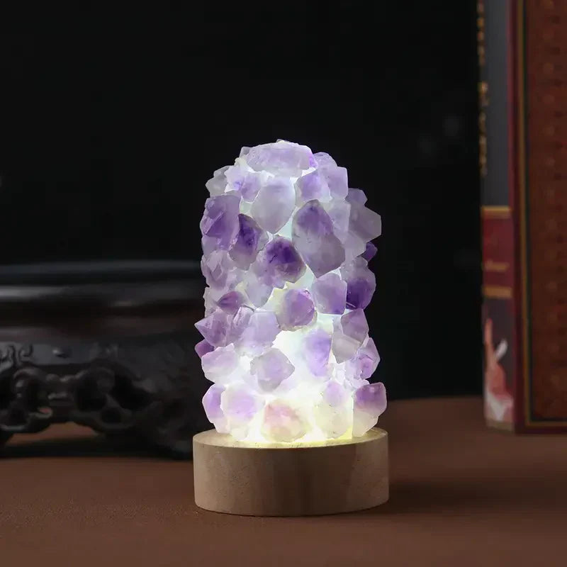Amethyst Crystal Lamp - Calming USB Mood Light