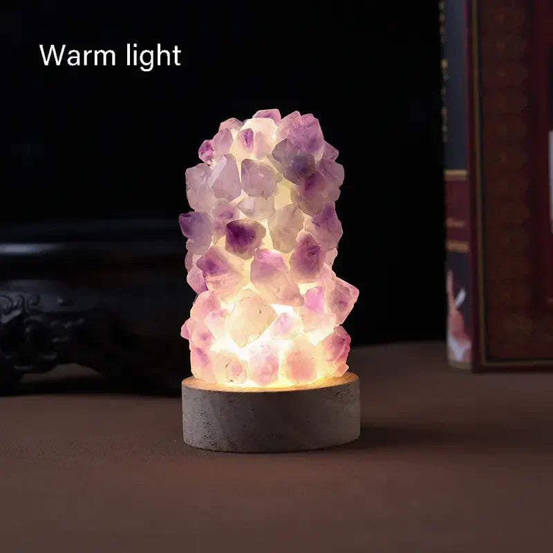 Amethyst Crystal Lamp - Calming USB Mood Light
