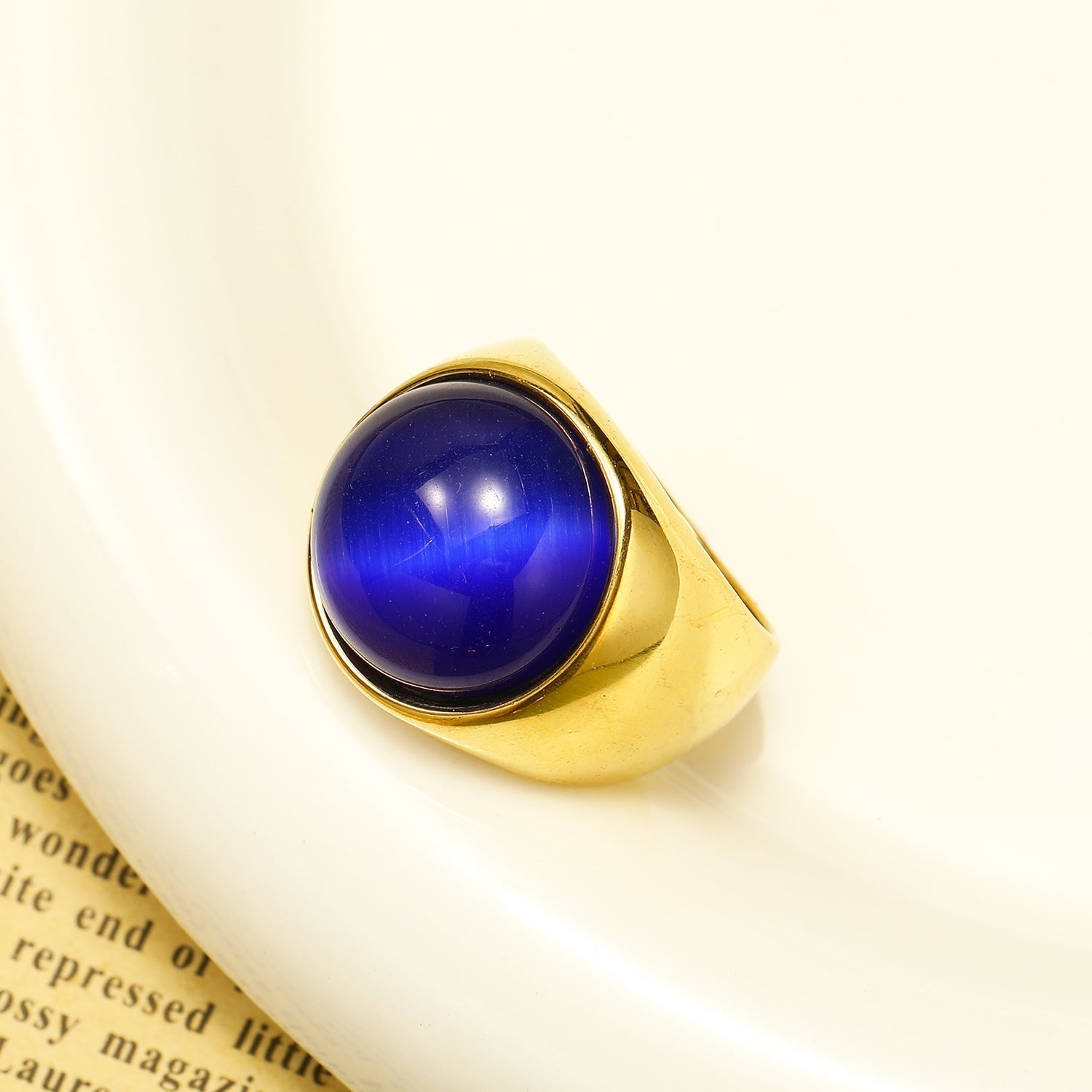 Large Cat's Eye - Gemstone Ring for Women