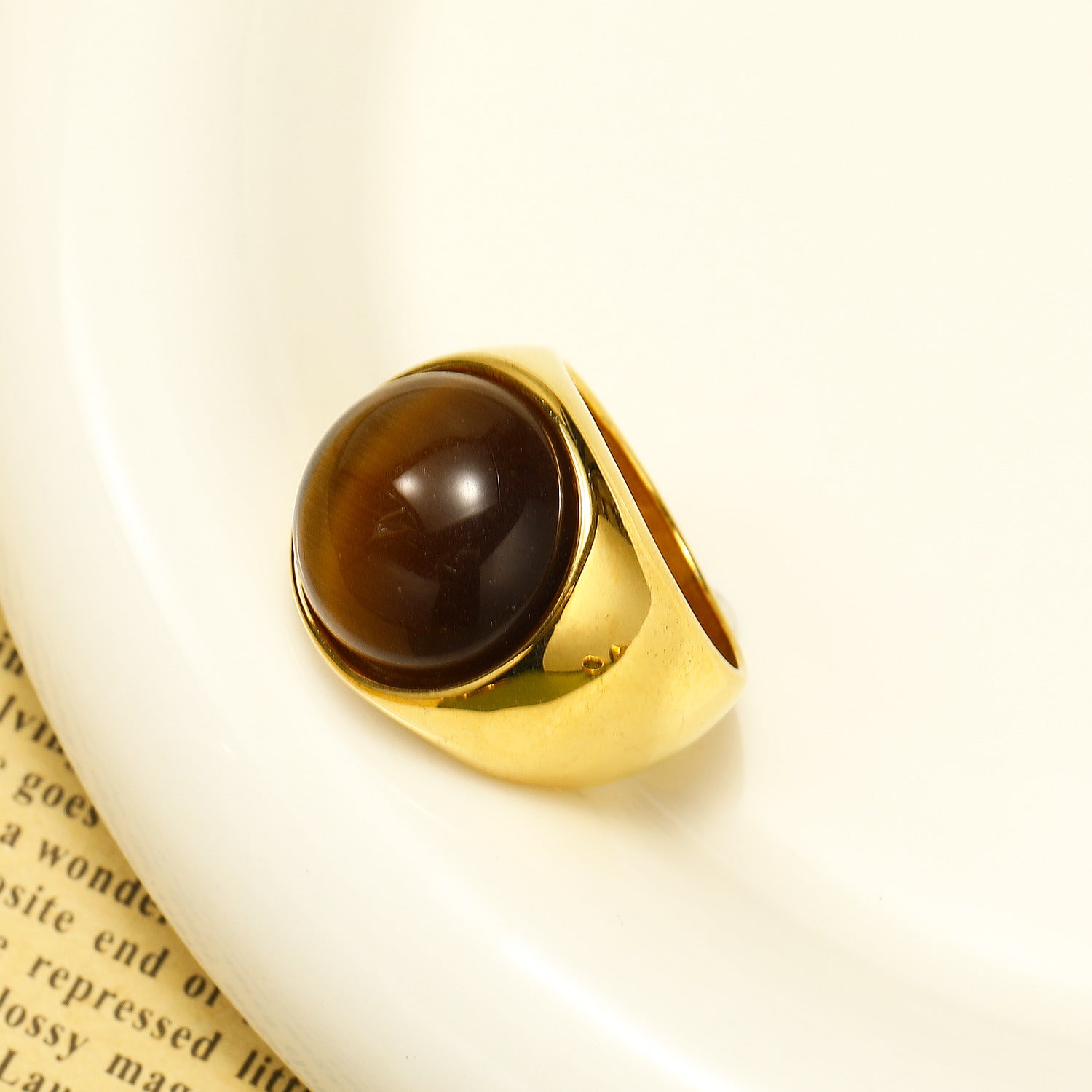 Large Cat's Eye - Gemstone Ring for Women