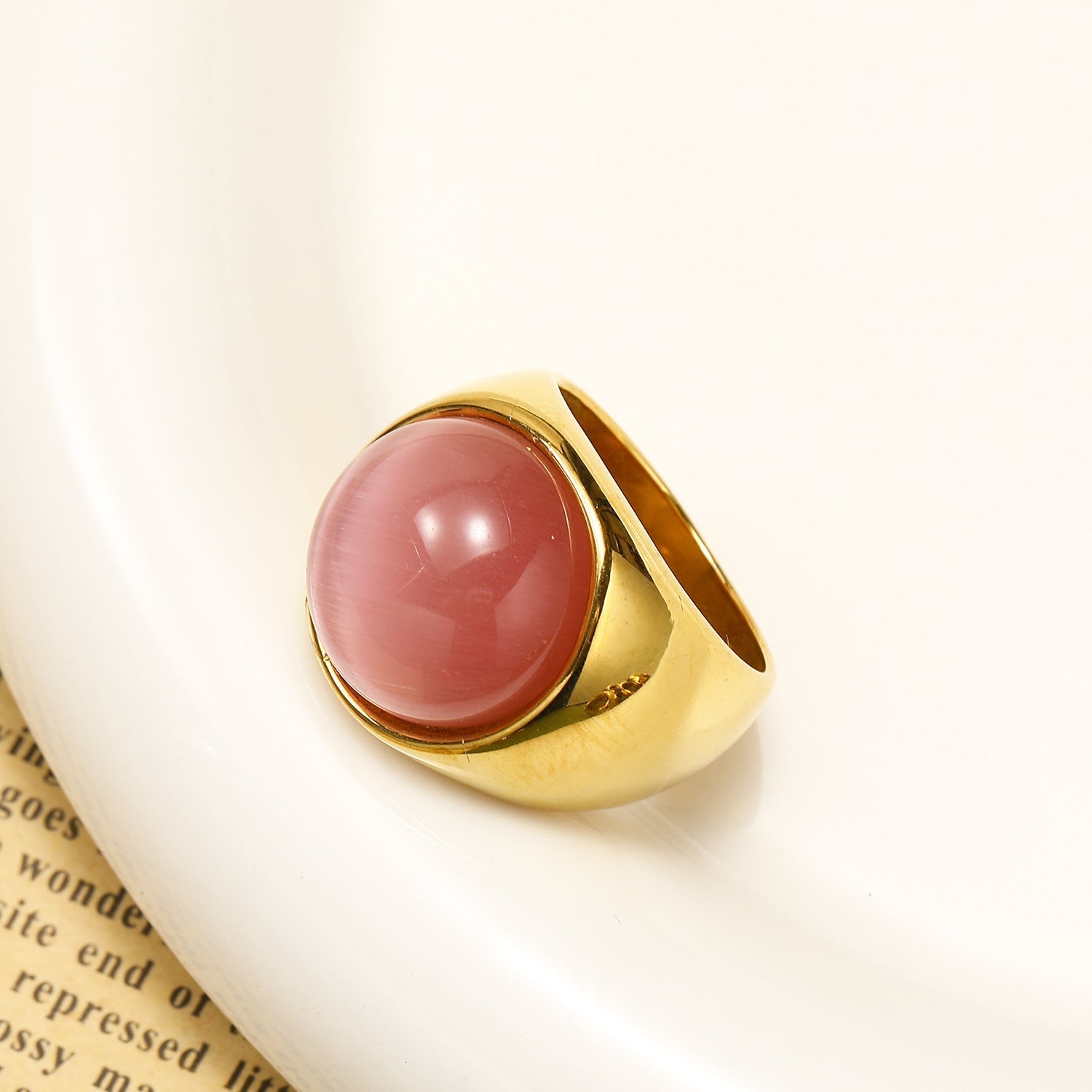 Large Cat's Eye - Gemstone Ring for Women
