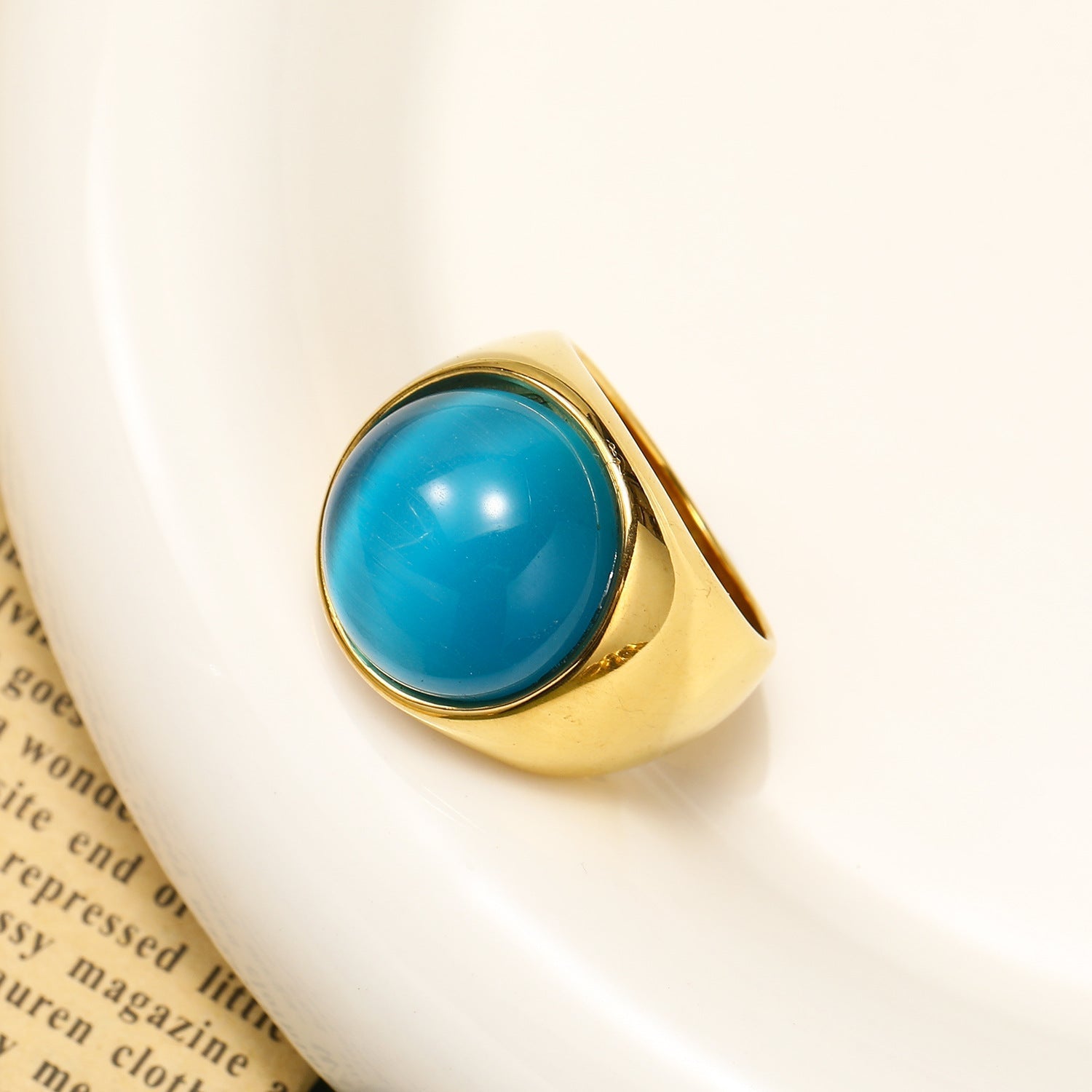 Large Cat's Eye - Gemstone Ring for Women