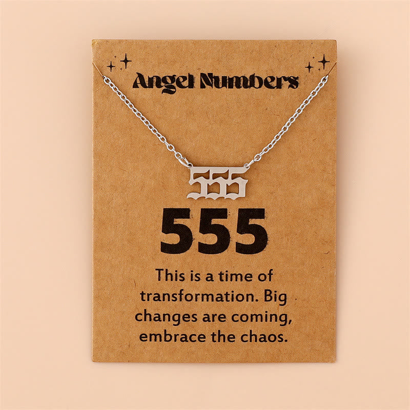 Celestia - Stainless Steel Angel Numbers Necklace for Women
