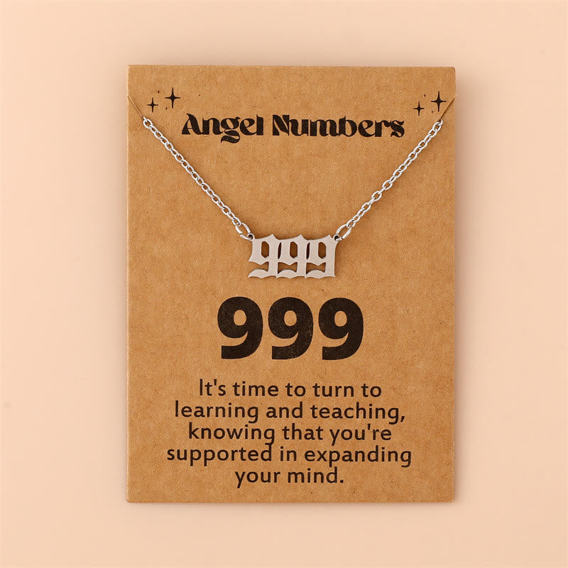 Celestia - Stainless Steel Angel Numbers Necklace for Women
