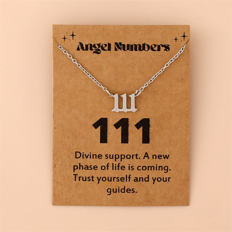 Celestia - Stainless Steel Angel Numbers Necklace for Women