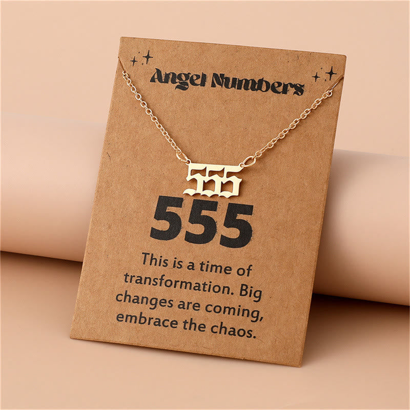 Celestia - Stainless Steel Angel Numbers Necklace for Women