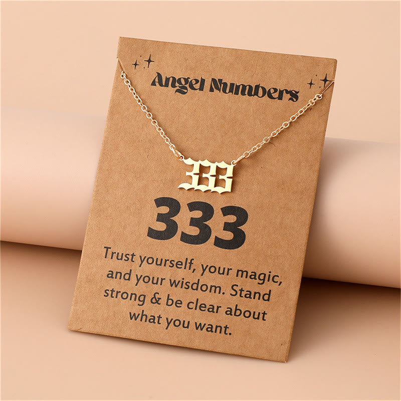 Celestia - Stainless Steel Angel Numbers Necklace for Women