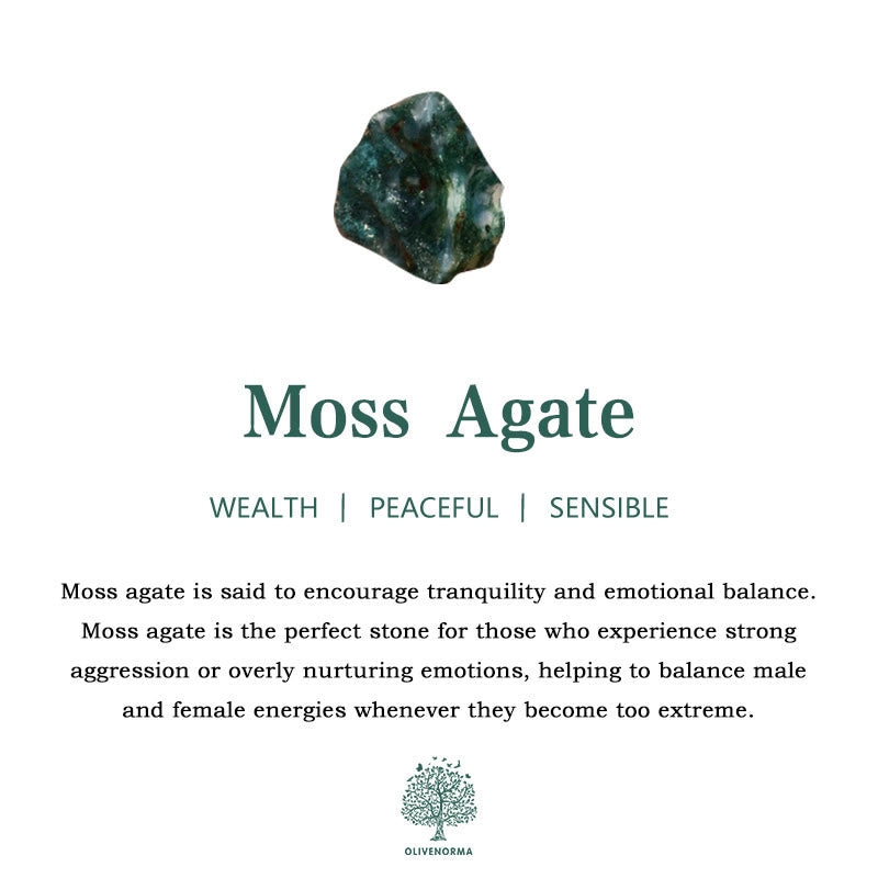 Lana - Moss Agate & White Zircon Jewellery Set for Women