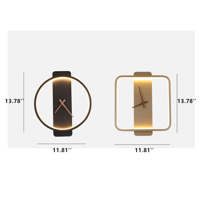 Clock-Shaped LED Wall Lamp - Modern Accent Light