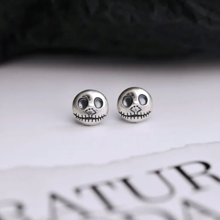 Mara - Pumpkin Prince Skull Earrings for Women