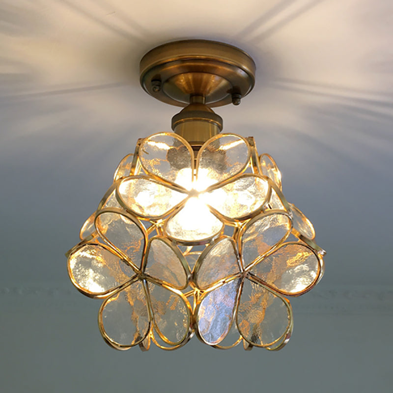 FloralGlow Tiffany Ceiling Lamp - Retro Stained Glass