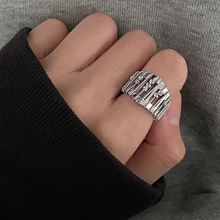 Alina - Openwork Pearl Ring with Gemstones for Women