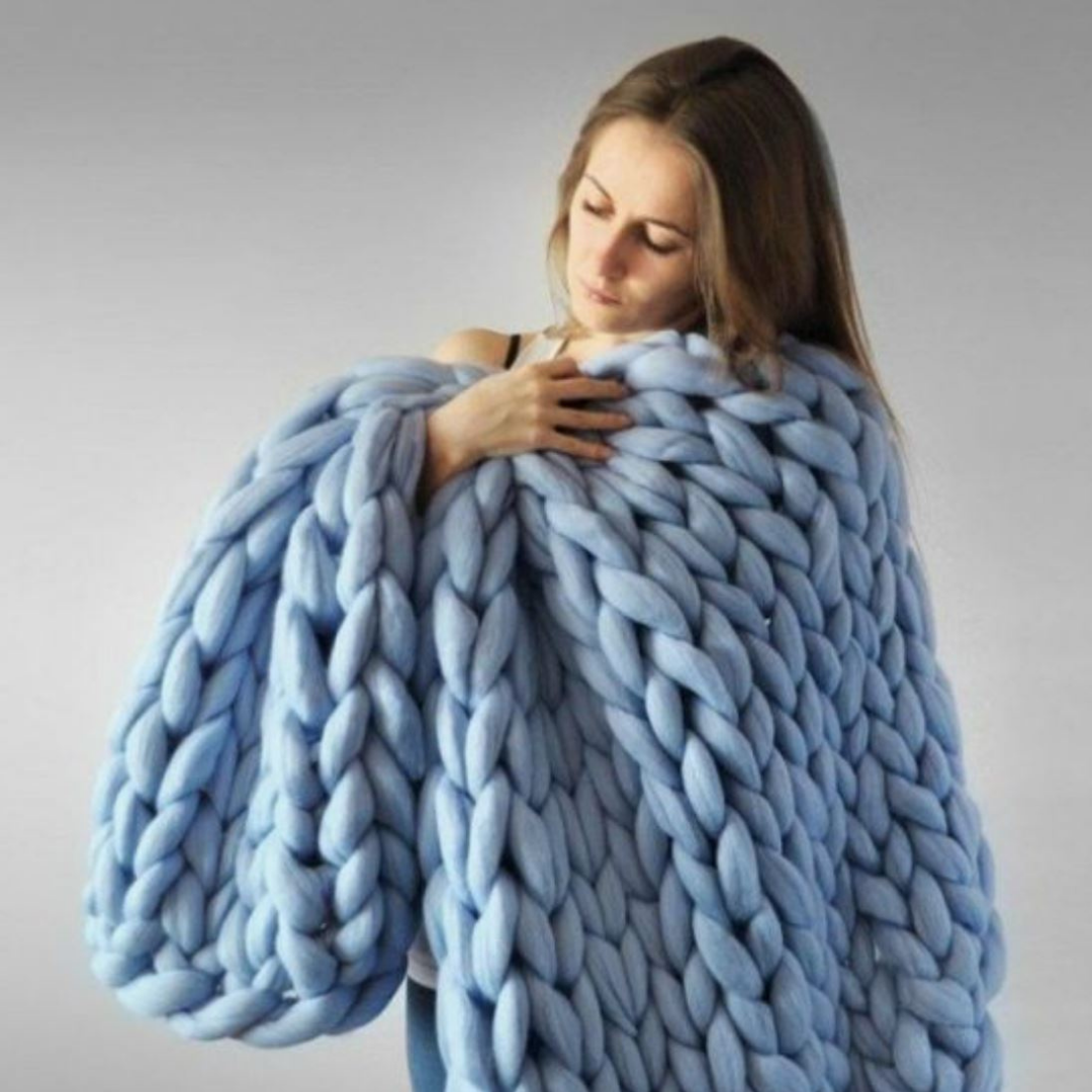 WinterVibe DIY Blanket - Cozy Chunky Knit Kit for Winter