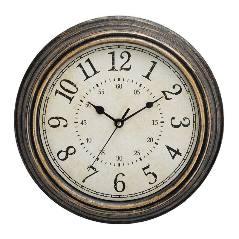 Vintage Wood-Look Wall Clock - Timeless Design