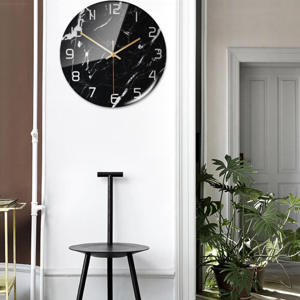 Marble Silent Wall Clock - Modern Stylish Decor