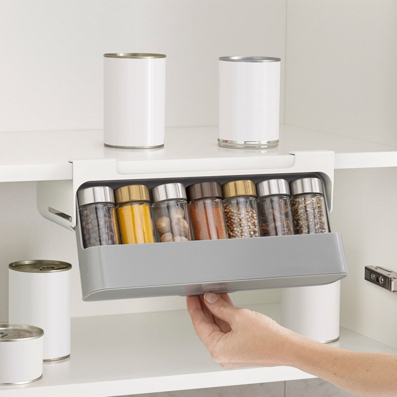 Slim Wall Spice Rack - Space-Saving Kitchen Organizer