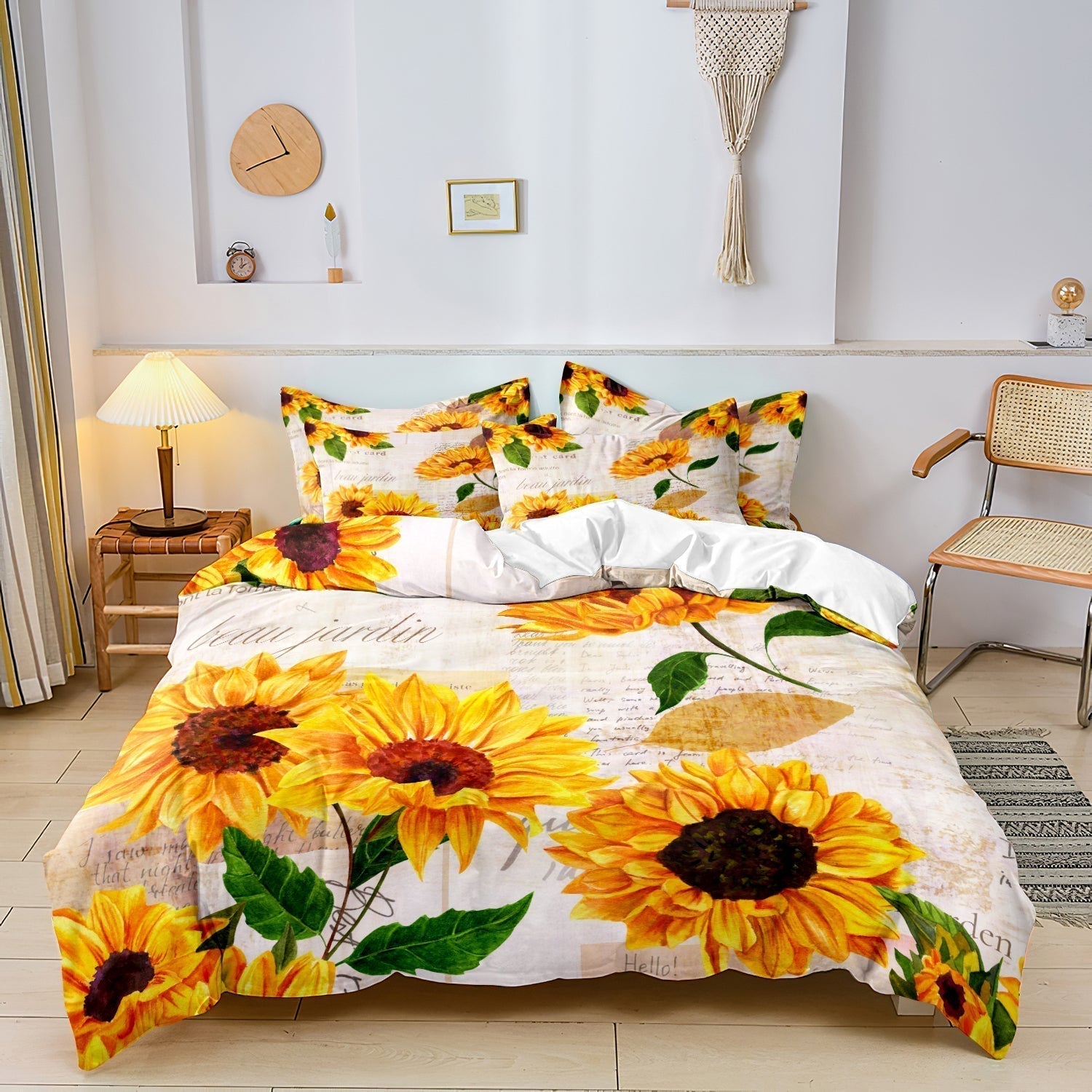 Sunflower Duvet Cover - Natural Bedroom Refresh