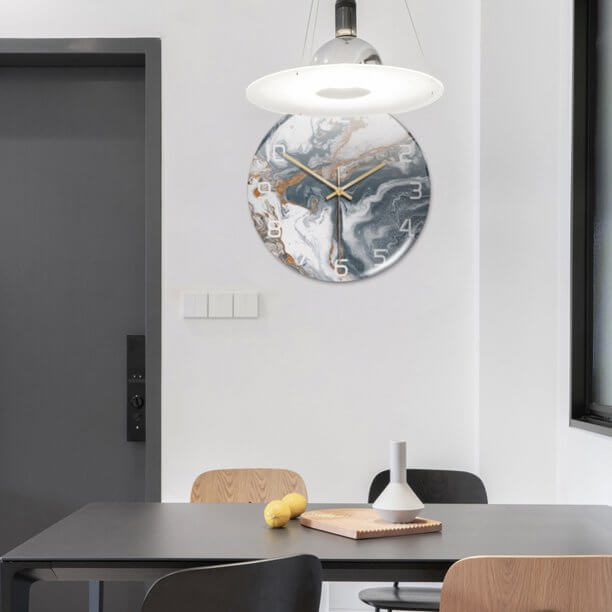 Marble Silent Wall Clock - Modern Stylish Decor