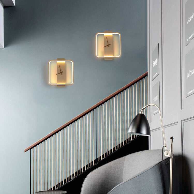 Clock-Shaped LED Wall Lamp - Modern Accent Light