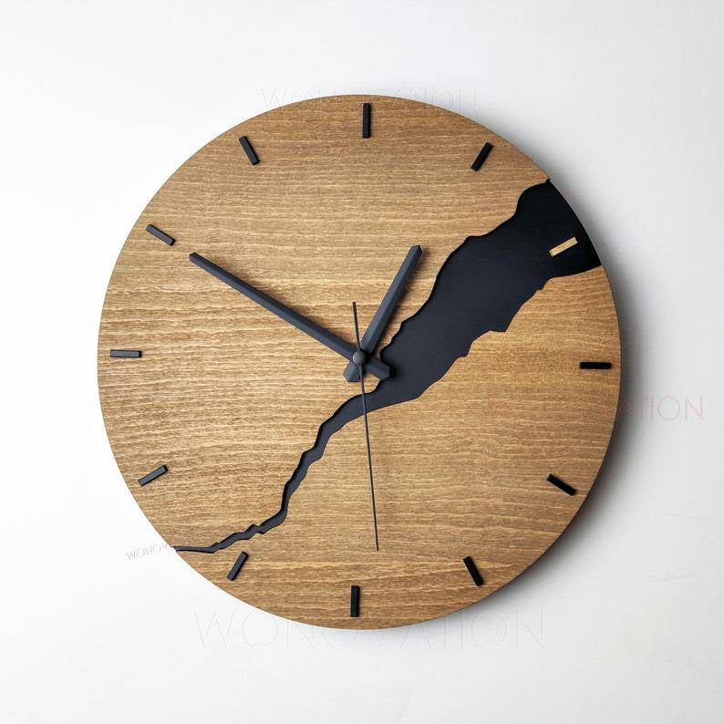 Surrealist Wall Clock - Artistic Black Timepiece