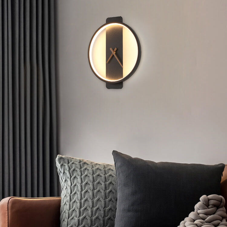 Clock-Shaped LED Wall Lamp - Modern Accent Light