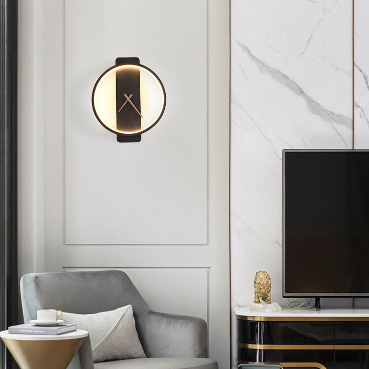 Clock-Shaped LED Wall Lamp - Modern Accent Light