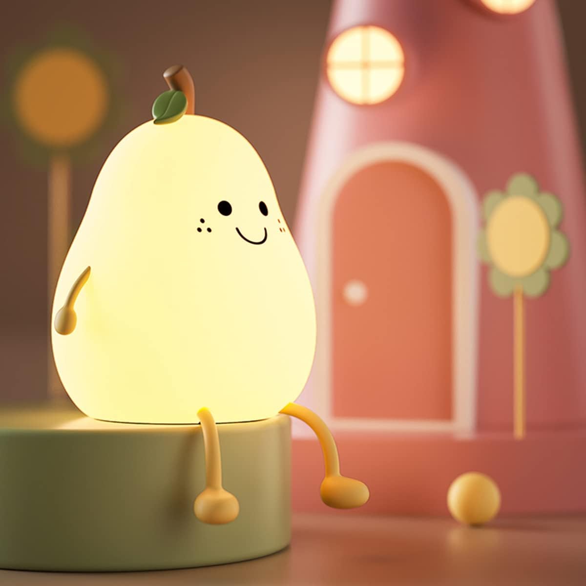 PearGlow LED Night Light - USB Warm White
