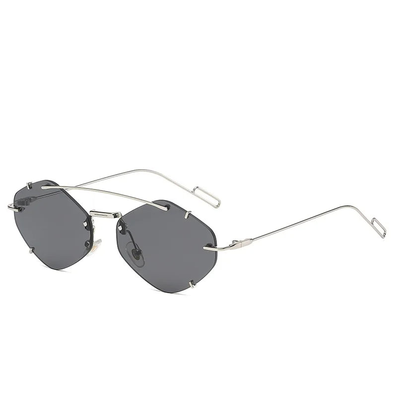 Lucia - Rimless Diamond Sunglasses