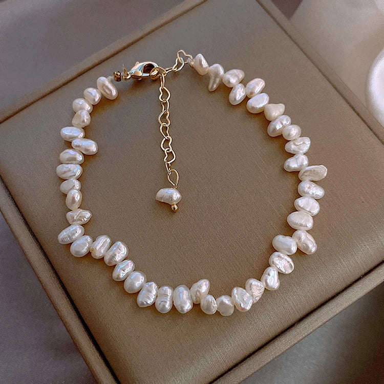 Freshwater Pearl Bracelet - Adjustable White Pearl Jewellery for Women