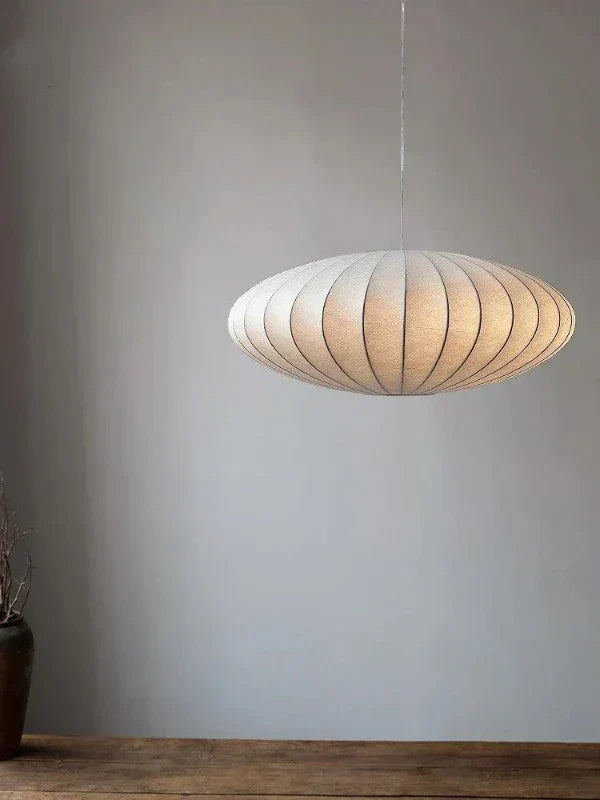 SilkCrown - Luxury Silk Pendant Lamp with Crystals